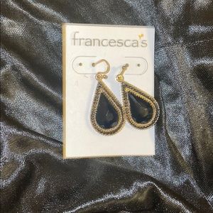 Black “Chubby Tear” Earrings